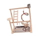 thumbnail image 5 of Parque de juegos de madera para pájaros, juguetes colgantes para pájaros, corralito, percha, gimnasio de juego para pájaros para cacatúas, 5 of 9