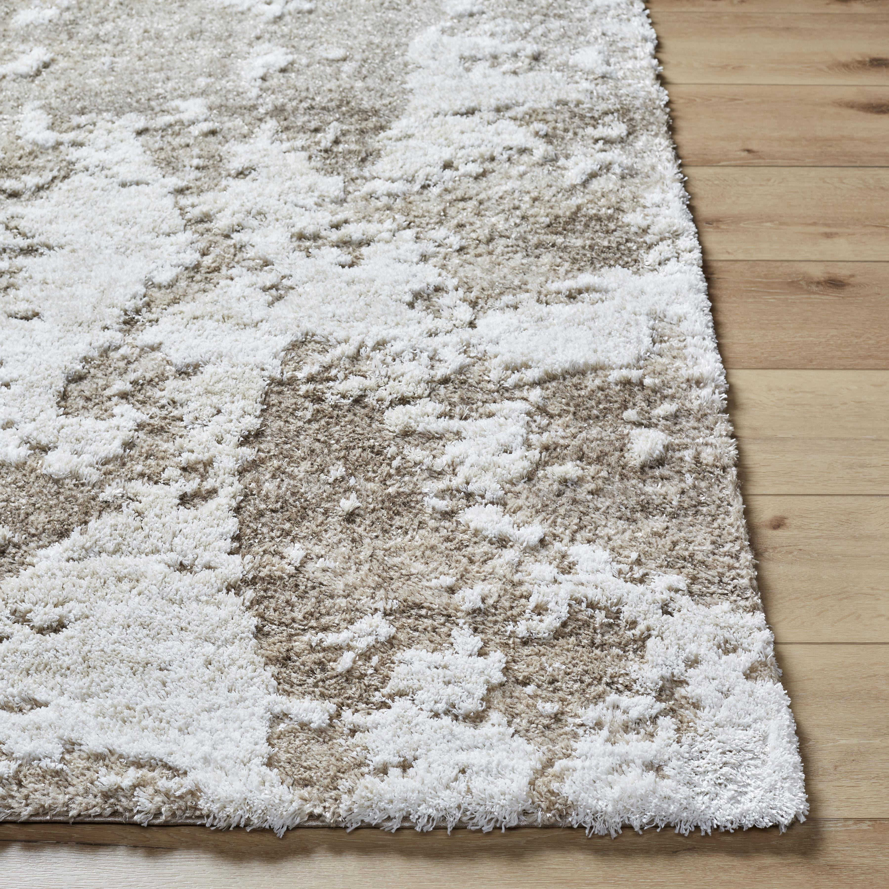 Better Homes & Gardens Brown Abstract High/Low Shag Area Rug, Brown, 5'3" x 7