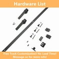 thumbnail image 4 of Bronco Hardware 2FT-10FT Mini Single Barn Door Kit Sliding Barn Door Hardware Kit For Small TV Stands, Perfect For Wardrobe Cabinets, For Double Doors (2FT Flat Track Hardware No Cabinet), 4 of 9