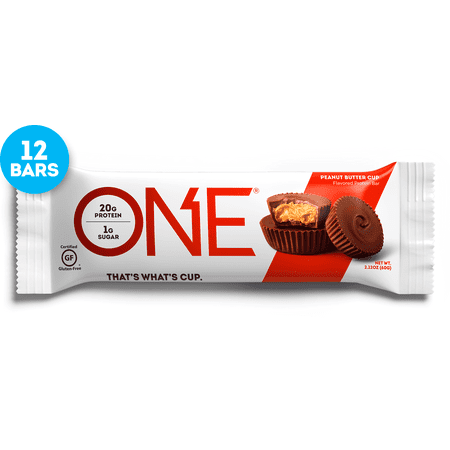 ONE Brands Protein Supplement Bar, Peanut Butter Cup, 20g Protein, 12 Count