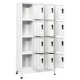 thumbnail image 2 of vidaXL Armoire à Casiers Blanche 90x45x180 cm Acier, 2 of 5