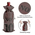 thumbnail image 2 of 1 To 10 Burlap Wine Bags Blind Tasting Drawstring Drawstring Pocket Wine Bottle Sleeves, 2 of 5