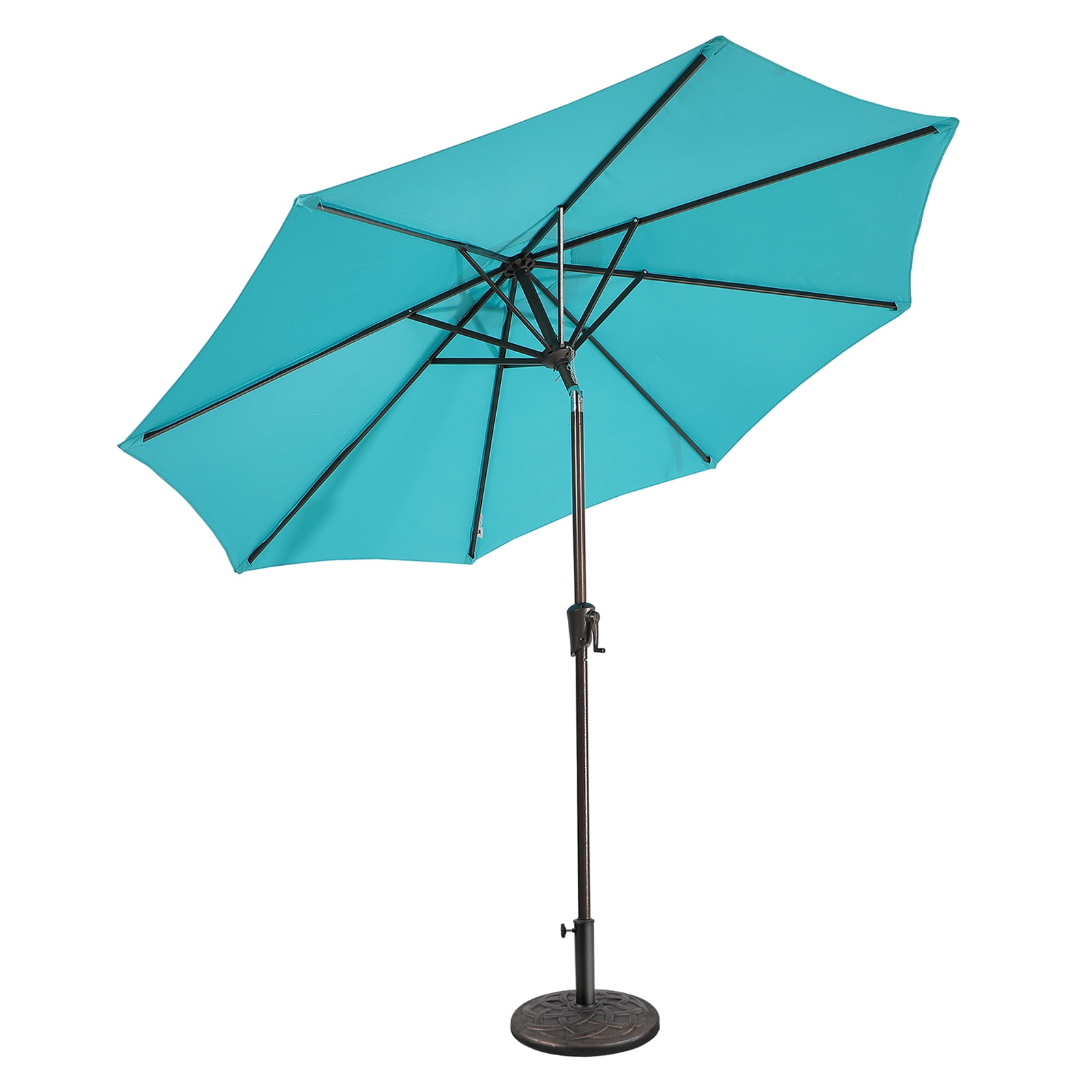 COBANA 9ft Patio Umbrella with Base Included, Outdoor Market Table