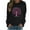 Black 5, variant on Trendy Breast Cancer Shirts for Women Long Sleeve Round Neck Pink Ribbon Print Tops Casual Loose Pullover Hoodie Top,White 4,S