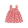 thumbnail image 1 of TSEXIEFOOFU Valentine's Day Kids Girls Dress Heart and Letter Print Sleeveless Summer Beach A-line Princess Dress, 1 of 8
