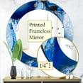 thumbnail image 4 of Designart 'Marbled Geode 11' Miroir Mid-Century - Miroir Mural Ovale ou Rond - 24x24, 4 of 4
