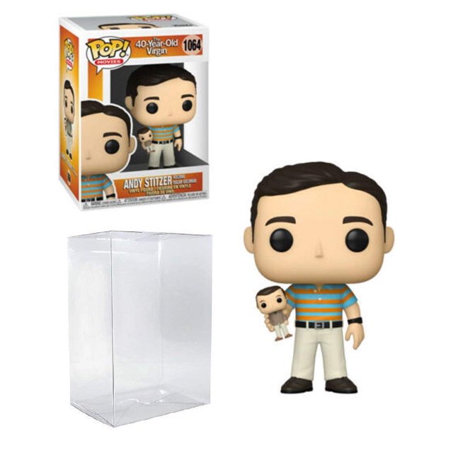 Andy Stitzer Holding Oscar Goldman Pop #1064 Pop Movies 40 Year Old Virgin Vinyl Figure (Bundled with EcoTek Protector to Protect Display Box) Funko -