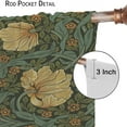 thumbnail image 4 of Vintage Floral Curtains for Living Room,Window Treatments Bedroom Curtain, William Morris Art Style Home Decor Blackout Drapes 2 Panel Set W52xL84in, 4 of 7