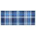 thumbnail image 3 of Blue Checkered Pattern Tier Curtains Tier Kitchen Living Room Bedroom Balcony 2 Panels 27x36 Inch, 3 of 9