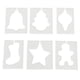 thumbnail image 1 of El de 6 plantillas para acolchar incluye árbol de Navidad, estrellas, decoración, calcetines, campana, oso, regla de acolchado de, 1 of 8