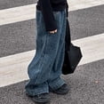 thumbnail image 4 of XXWXYD Teen Girls Baggy Jeans Wide Leg Denim Pants 2026 Cute Cartoon Embroidery Patchwork Jeans Y2𝖪 Vintage Wash Trendy Prepp𝗒 Pants Girls Loose Fit Palazz𝗈 Pants, 4 of 6