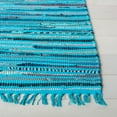 thumbnail image 4 of Safavieh Rag Skylar Striped Cotton Runner Rug, Turquoise/Multi, 2'3" x 8', 4 of 9