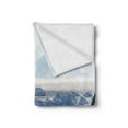 thumbnail image 2 of Alaska Soft Flannel Fleece Blanket, Arctic Winter with Ice Lake Photo from the Northern Part of World Cold Wilderness, Cozy Plush for Indoor and Outdoor Use, 50" x 70", White Brown, by Ambesonne, 2 of 5