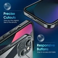 thumbnail image 4 of Crystal Clear Case for iPhone 13, [Not Yellowing] [Camera Protection] [Military Grade Drop Tested] Transparent Shockproof Protective Phone Case Soft Silicone Slim Cover, 6.1 inch, Black, 4 of 8