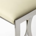 thumbnail image 4 of Beaumont Lane 24" Faux Leather Counter Stool in Ivory and Silver, 4 of 4
