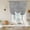 Ash Gray, variant on Indigo Blue Solid Color Tie Up Curtains 45 Inches Long, Kitchen Window Curtains Over Sink, Minimalist Vintage Linen Texture Small Window Curtains Balloon Curtains Valances for Bedroom/Cafe 34"x45"