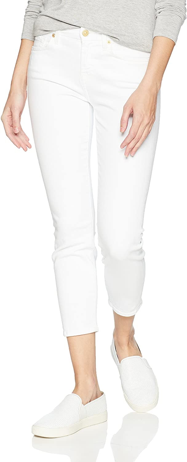 7 for all mankind kimmie crop white