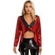 thumbnail image 5 of Vestido de mago de Halloween para mujer, chaqueta FRAC de circo Ringmaster, lentejuelas brillantes, esmoquin de un botón, prendas de vestir exteriores, disfraces, 5 of 5