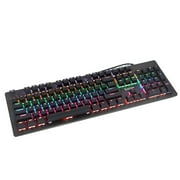 Keyboard Yabuy biojee Wired 104-Key Real Mechanical Gaming Keyboard Rainbow Backlit Keyboard For Windows PC Laptop for Game and Office