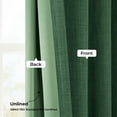 thumbnail image 3 of Half Price Drapes  Key Green Faux Linen Extra Wide Room Darkening Curtain (1 Panel), 100W X 108L, 3 of 9