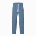 thumbnail image 7 of CAUYDY Boy's Baggy Sweatpants Wide Leg Elastic Waist Casual Athletic Pants with Pockets Kid Back to School Clothes Fall Winter Blue Sizes 13-14 Years, 7 of 7