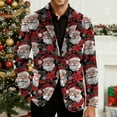 thumbnail image 5 of Mifsaly Mens Christmas Blazer Jacket Plus Size Corduroy Sport Coats 2025 Xmas Sequin Print Button Down Lapel Suit Jackets Snowflake Santa Coat with Pockets Festival Dinner Party Winter Outerwear, 5 of 7