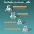 thumbnail image 4 of Blackhead Vacuum Cleaner With Base, Blackhead Extractor Professional Face Cleanser Rechargeable Vacuum For Blackhead Grease Buttons,White, 4 of 5
