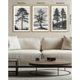 thumbnail image 6 of SHENIFY Large 24x36in3pcs Natural Framed Vintage Black Gray Forest Wall Art Antique Retro Tree Modern Decor Artwork Prints Rustic farmhouse Bedroom, 6 of 8