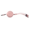 thumbnail image 4 of Cable de carga USB 3 en 1 Cable de carga rápida retráctil múltiple para iOS/Tipo C/Micro puerto Rosa, 4 of 12