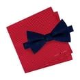 thumbnail image 1 of Tommy Hilfiger Mens Conversational Tree Pin Dot Self-tied Bow Tie,  411 , One Size, Blue, One Size, 1 of 1