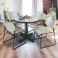thumbnail image 3 of Regency 42 in. Round X-Base Breakroom Table- Maple, 4 Zeng Stack Chairs- Grey, 3 of 9