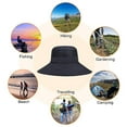 thumbnail image 4 of FZFLZDH Men And Women's Sun Protection Floppy Visor Bucket Hat Outdoor Large Brim Hat Uv Protection Sun Hat Fisherman Hat Black, 4 of 5