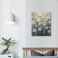 thumbnail image 3 of COMIO Framed Wall Art Morning Dancing Floral Oil Paintings Canvas Wall Art Modern Grace Abstract Flowers Artwork for Living Room Bedroom Home Decorations Wall Decor with Golden Frame, 3 of 4
