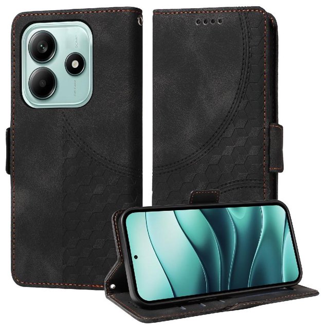 Funda GANGXUN para Xiaomi Redmi Note 14 4G con diseño acolchado elegante, cuero PU, protección total y ajuste preciso