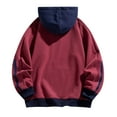 thumbnail image 3 of SRZYMJ Mens Hoodie Oversized Men's Autumn Long Sleeve Hooded Sweatshirt Loose Fit Casual Sportswear With, 3 of 4