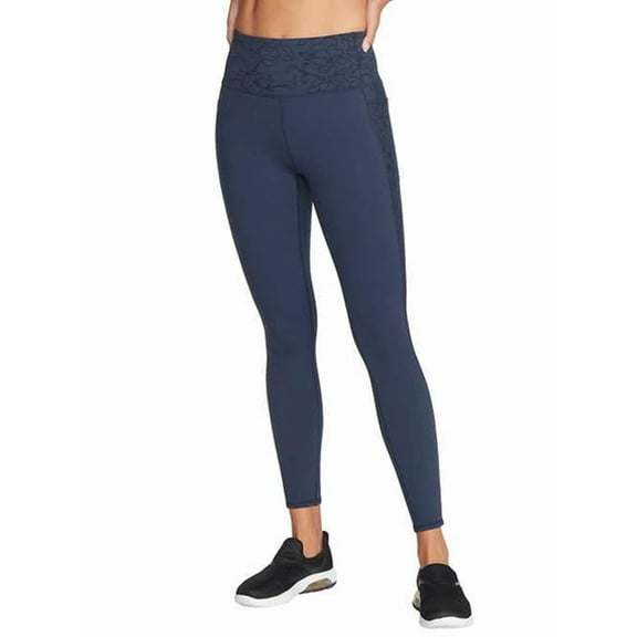 allbrand365 designer Womens GOWALK High Waist Legging,Blue Floral Print,Medium