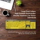 thumbnail image 2 of Teclado de computadora con impresión grande, teclado USB con cable de alto contraste con letras impresas de gran tamaño para personas con discapacidad visual y baja visión Adepaton CZDZ-HY60, 2 of 9