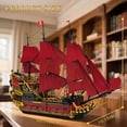 thumbnail image 5 of Revenge Pirate Ship Building Block Set for Adults, 5666+ Pieces Historical Model Kit 66049, Collectible Sailing Ship Boat Construction Toy, 5 of 6