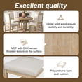 thumbnail image 6 of Harper & Bright Designs Farmhouse 5 Piece Kitchen Dining Table Set for 4, Solid Wood Extendable Round Dining Table Set and 4 Upholstered Chairs, Retro Dining Set for Kitchen, Natural Wood Wash, 6 of 16