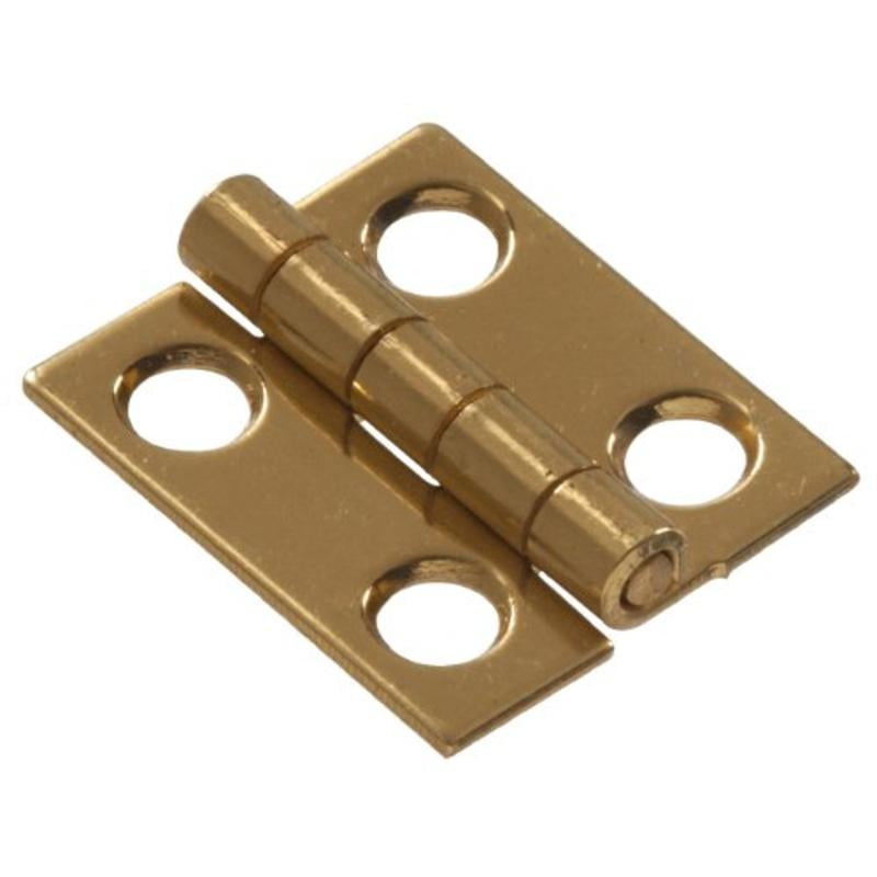3/4" X 5/8" Solid Brass Narrow Hinge, Bright, Brass Finish Hillman Door