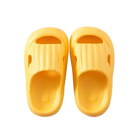 

Rotosw Kids Shower Slippers Slip On Water Shoes Backless Slide Sandals Comfort Flat Clogs Home Soft Yellow 13C-1Y