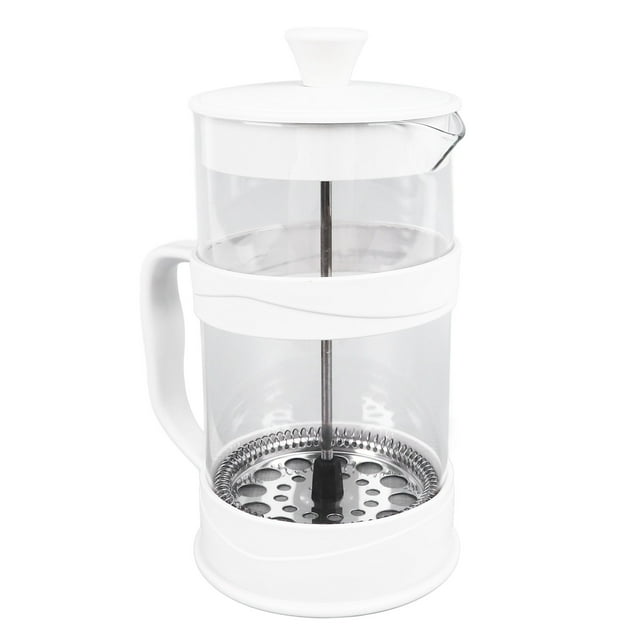 French Press Coffee Maker, Double Layer Insulation Hand Press Coffee Pot 1000ml for Office