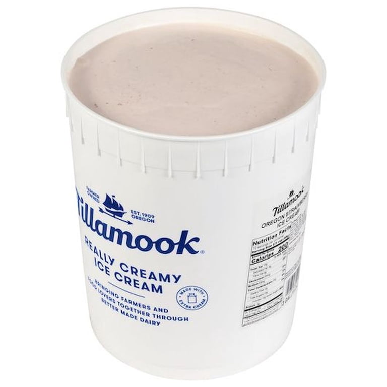 Tillamook Oregon Strawberry Ice Cream, 3 Gallon with Real