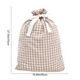 thumbnail image 3 of Mecorevxz Christmas Storage Bags,27.56"x17.69" Christmas Plaid Cloth Gift Bags with Drawstrings,Reusable Large Christmas Gift Bags Knitted Wrapping Sacks Cloth Pouches for Xmas Decor(Khaki), 3 of 7