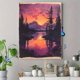 thumbnail image 4 of Qisvanset 12x16 Inch 2D Flat Framed Canvas Art, Psalm Purple Vintage Landscape Bible Verse Apartment Home Wall Art, 4 of 5