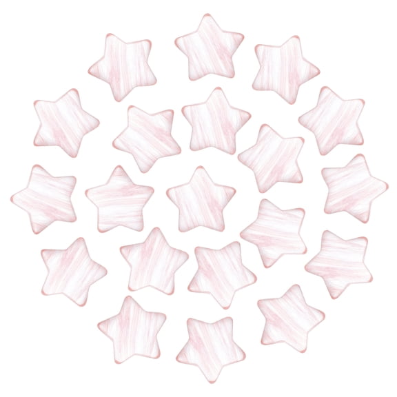 Uxcell 20 Pcs Natural Star Crystal Stone, 0.8 Inch Polished Star Gemstone Crystal Bulk, Pocket Rock Worry Stones for Women Gifts Meditation, Watermelon Quartz