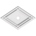 thumbnail image 1 of Ekena Millwork CMP12X8DD-01000 1 in. ID x 4.25 in. Rectangle Diamond Architectural Grade PVC Contemporary Ceiling Medallion, 1 of 1