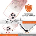 thumbnail image 3 of Compatible with iPhone 15 Pro Max Case Clear Cute Giltter iPhone 15 Pro Max Phone Case for Women Girls Transparent TPU Bumper Cases with Lanyard Strap (Pink), 3 of 14