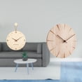 thumbnail image 2 of Reloj de pared decorativo redondo de madera maciza, silencioso, para decoración del hogar, apto para sala de estar, dormitorio, cocina, oficina, regal, 2 of 8