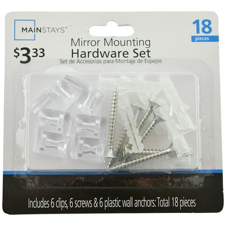 Mainstays Mirror Mounting Hardware Set 18 Pieces Walmart Com
